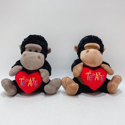 BSCI Denetimli Kırmızı Kalpli Peluş Oyuncak Goril
