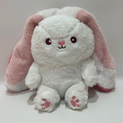 35cm 14&quot; Pembe ve Beyaz Paskalya Plüş Oyuncak Tavşan Tavşan Çilekli Dolu Hayvan