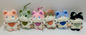 Rakun Plüş Dolu Hayvan Oyuncakları, 6 Renkli Dolu Hayvanlar Anahtar Zinciri Kawaii Ev Dekorasyonları Çocuklar İçin Doğum Günü Hediyeleri