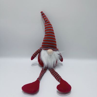 X'Mas Teşekkürler Veren Gün Hediyeleri Kırmızı Peluş Gnome Doldurulmuş Oyuncak 30cm