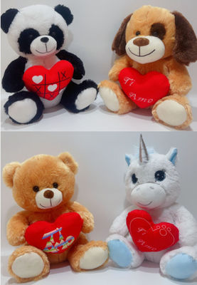 4 ASSTD Çocuk Hediye Teddy Bear/Uuicorn/Panda/Köpek Peluş Oyuncak Sevimli