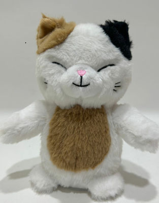 Talking calico cat, Repeats What You Say Plush Animal Toy Electronic calico cat for Boys, Girls & Baby Gift.