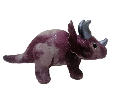 Peluş Mor Triceratops Polyester Doldurma Oyuncakları 26cm