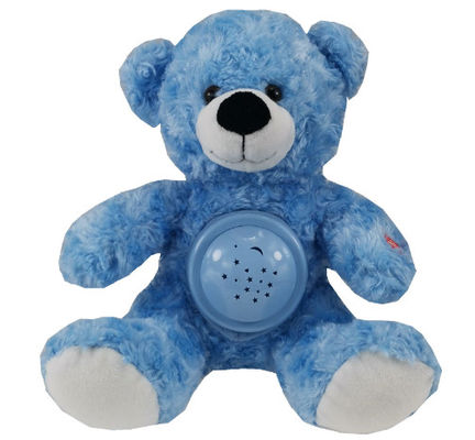 Sıcak Satış LED Dolu Hayvan Renkli Parlak Plüş Teddy Ayı Projeksiyonu Işık Bebek Yemeği Plüş Teddy Ayı