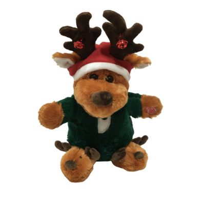 Çocuklar Noel Hediyesi Komik Geyik ayakları titreyen ve şarkı söyleyen Plüş Oyuncağı Elektronik oyuncak