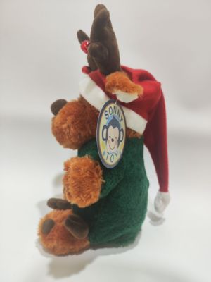 Çocuklar Noel Hediyesi Komik Geyik ayakları titreyen ve şarkı söyleyen Plüş Oyuncağı Elektronik oyuncak