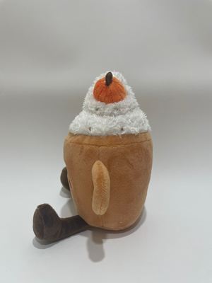 7 Adet Çeşitli Balkabağı Latte Peluş Oyuncak, Çocuklar ve Ev Dekorasyonu İçin Sevimli Yiyecek Dolması Hayvanlar