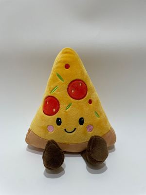 7 Pcs Çeşitli Pizza Plüş Oyuncaklar, Çocuklar ve Ev Dekorasyonu İçin Tatlı Yiyecek Dolu Hayvanlar