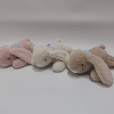 3 Assorted 18cm Crouching Lop-eared Rabbit Plush Toys Soft & Cute Stuffed Bunny for baby