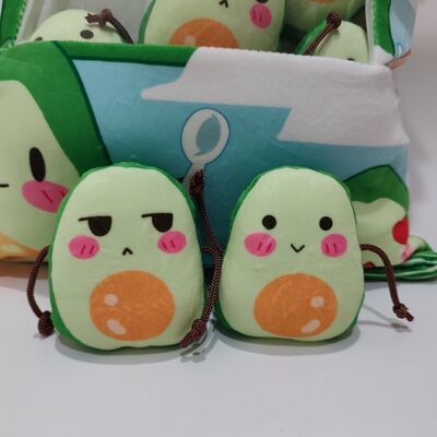 Şeffaf PVC Avokado Puding Yastığı Sevimli Avokado Dolgulu