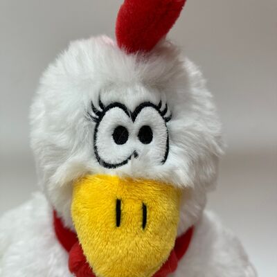 Boyun Çekmeli, Ötüp Şarkı Söyleyip Dans Eden Beyaz Tavuk Peluş Oyuncak, Komik Horoz Bebek, Etkileşimli Stres Giderici Oyuncak