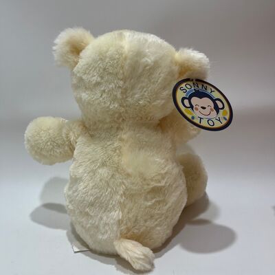 Şarkı Söyleyen ve Alkışlayan Krem Peluş Ayıcık Oyuncak, Etkileşimli Müzikli Ayı, Klasik Kareli Papyonlu Peluş Hayvan