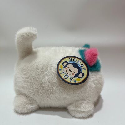 Kıpırdayan Mırlayan Tüylü Kedi Peluş Oyuncak Sevimli Miyavlayan Etkileşimli Yavru Kedi Pembe Turkuaz Uzun Tüylü Stres Giderici Arkadaş