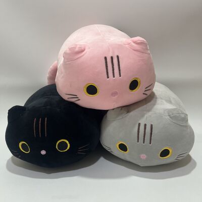 Lying Cat Plush Toy Three Colors Available Soft Cat Doll Cute Lying Cat Pillow Soothing Doll for Kids