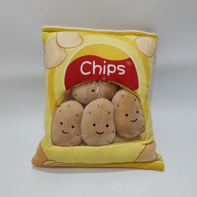 Tatlı Patates Tasarımı Yumuşak Plüş Yastığıyla Tatlı PVC Patates Çip Yastığı
